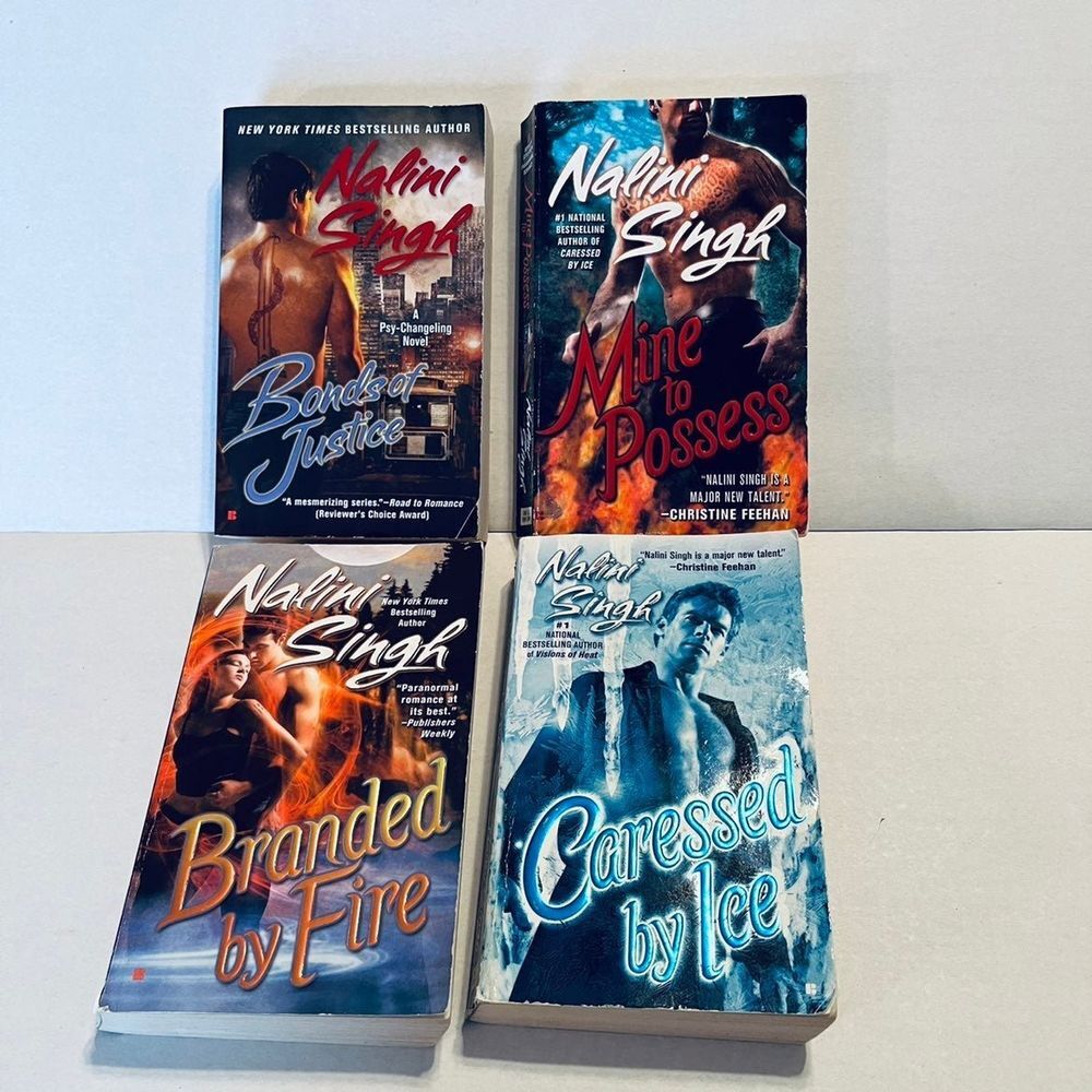 Nalini Singh book‎ bundle of four (4) books. Used.